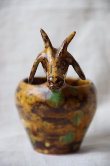 Ceramic Goat Vase