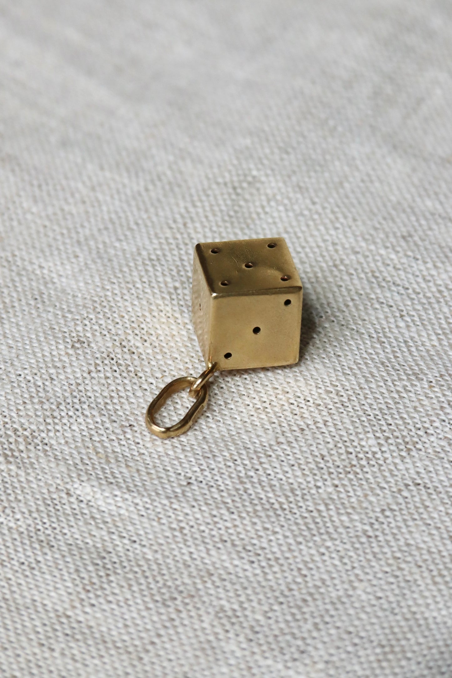 Dice Pendant - 14k Yellow Gold