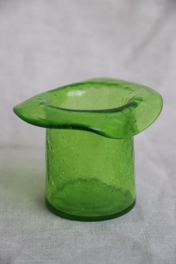 Vintage Top Hat Glass Match Holders