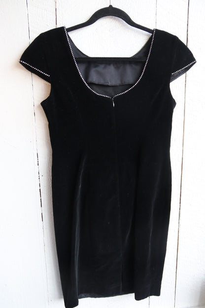 Ann Tobias Black Rhinestone Dress