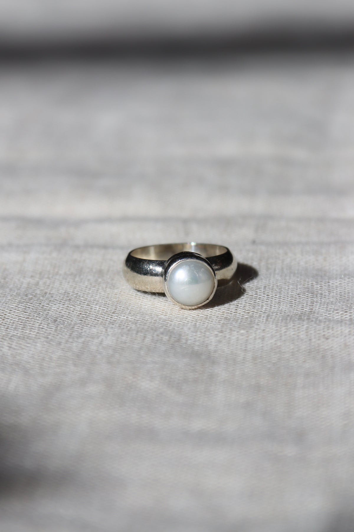 Sterling Silver and Pearl Ring