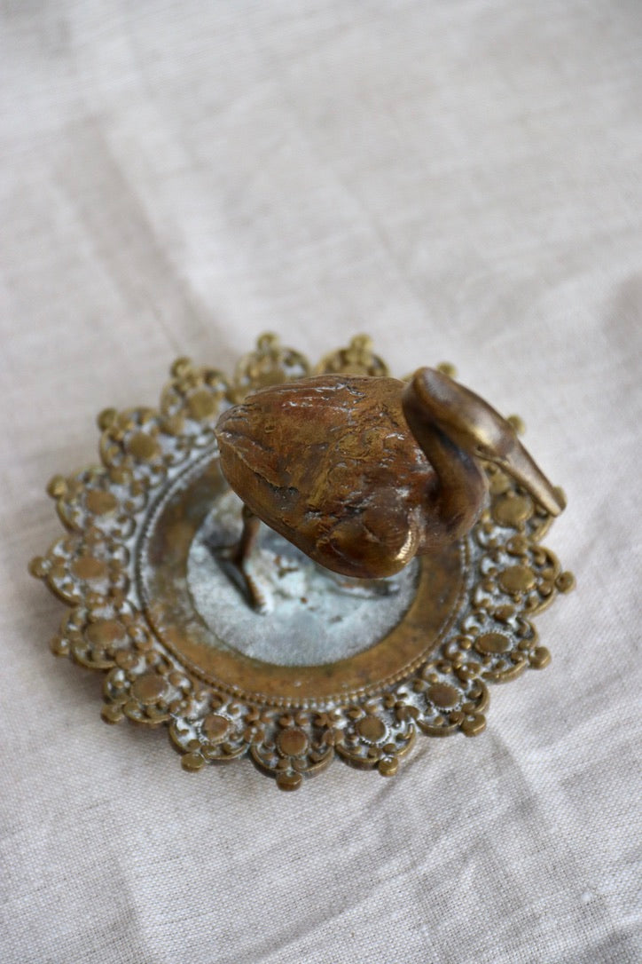 Brass Bird Ring Dish