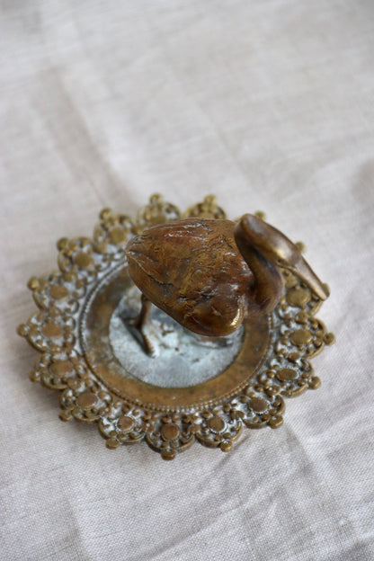 Brass Bird Ring Dish
