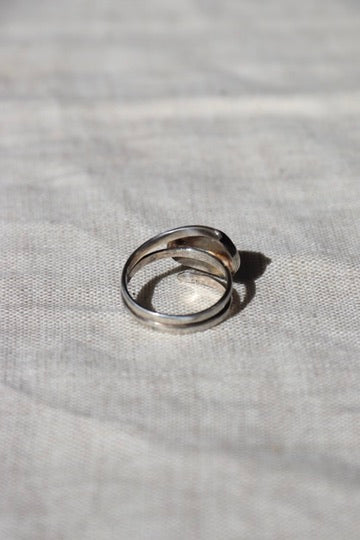 Sea Glass Sterling Silver Wrap Ring
