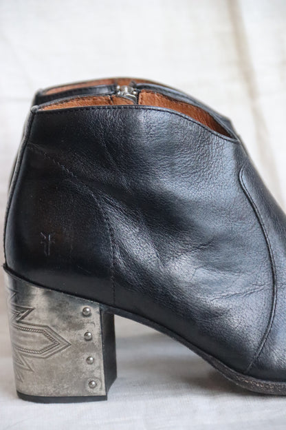 Black Frye Leather Ankle Boots