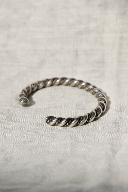 Sterling Silver Twisted Braid Cuff Bracelet