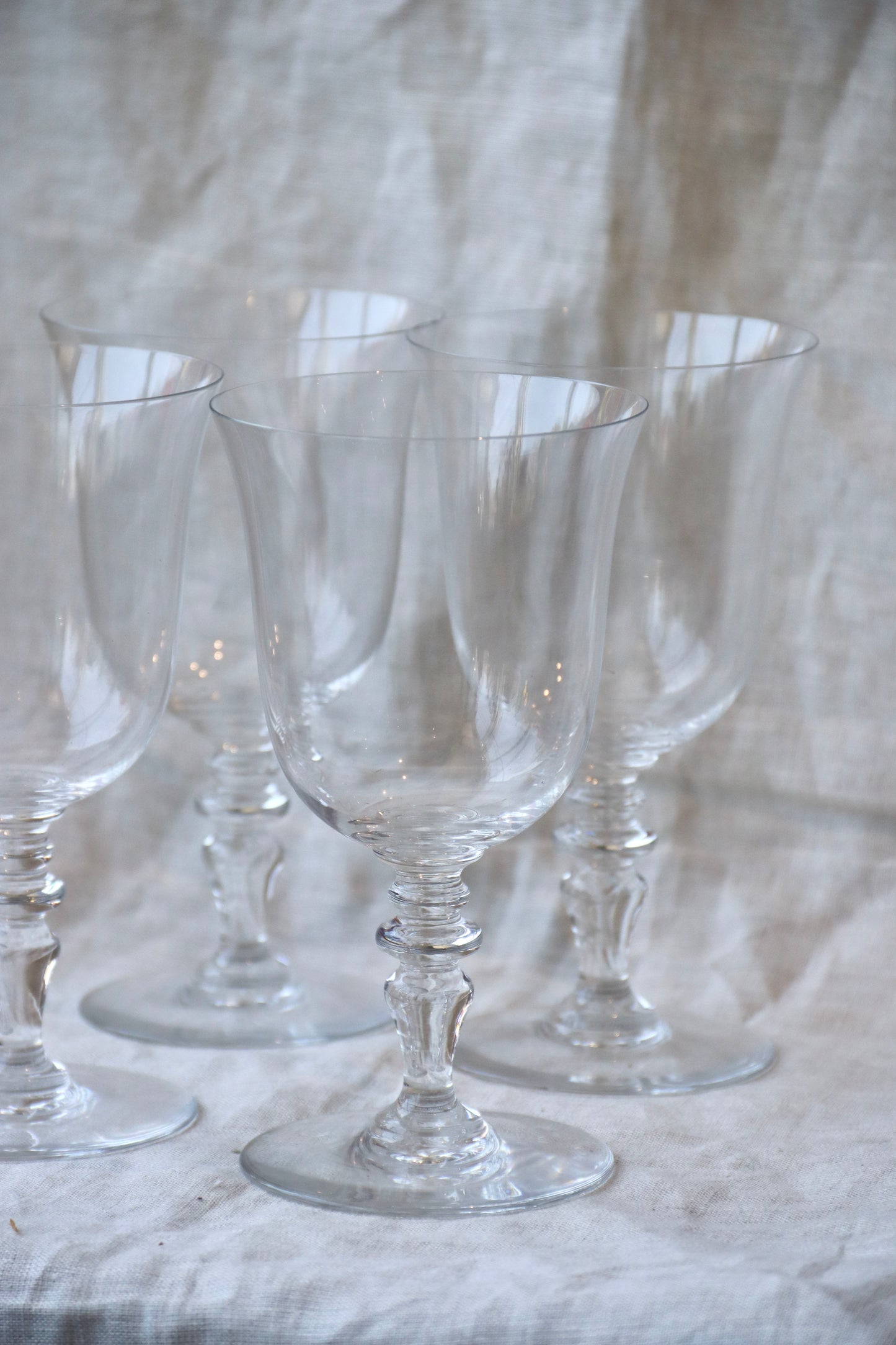Set of 4 Baccarat Provence crystal water goblets