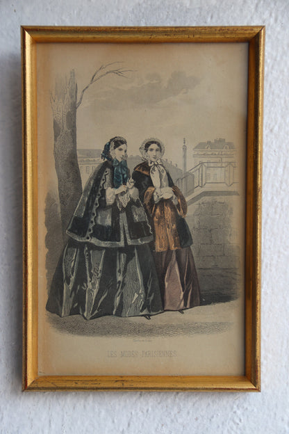 Set of Two Small Framed Fashion Prints