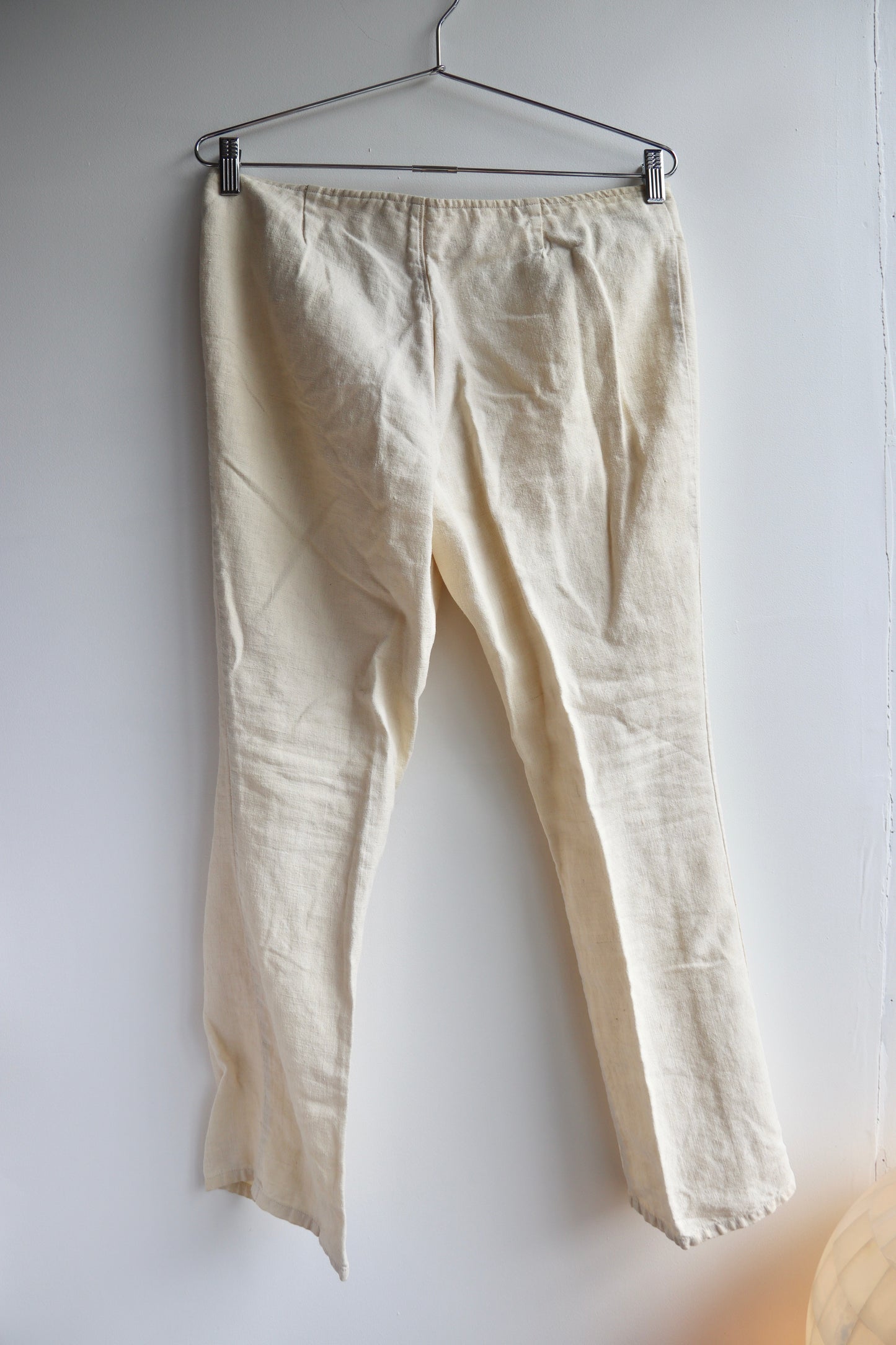 Of The Earth Hemp White Pants - as is