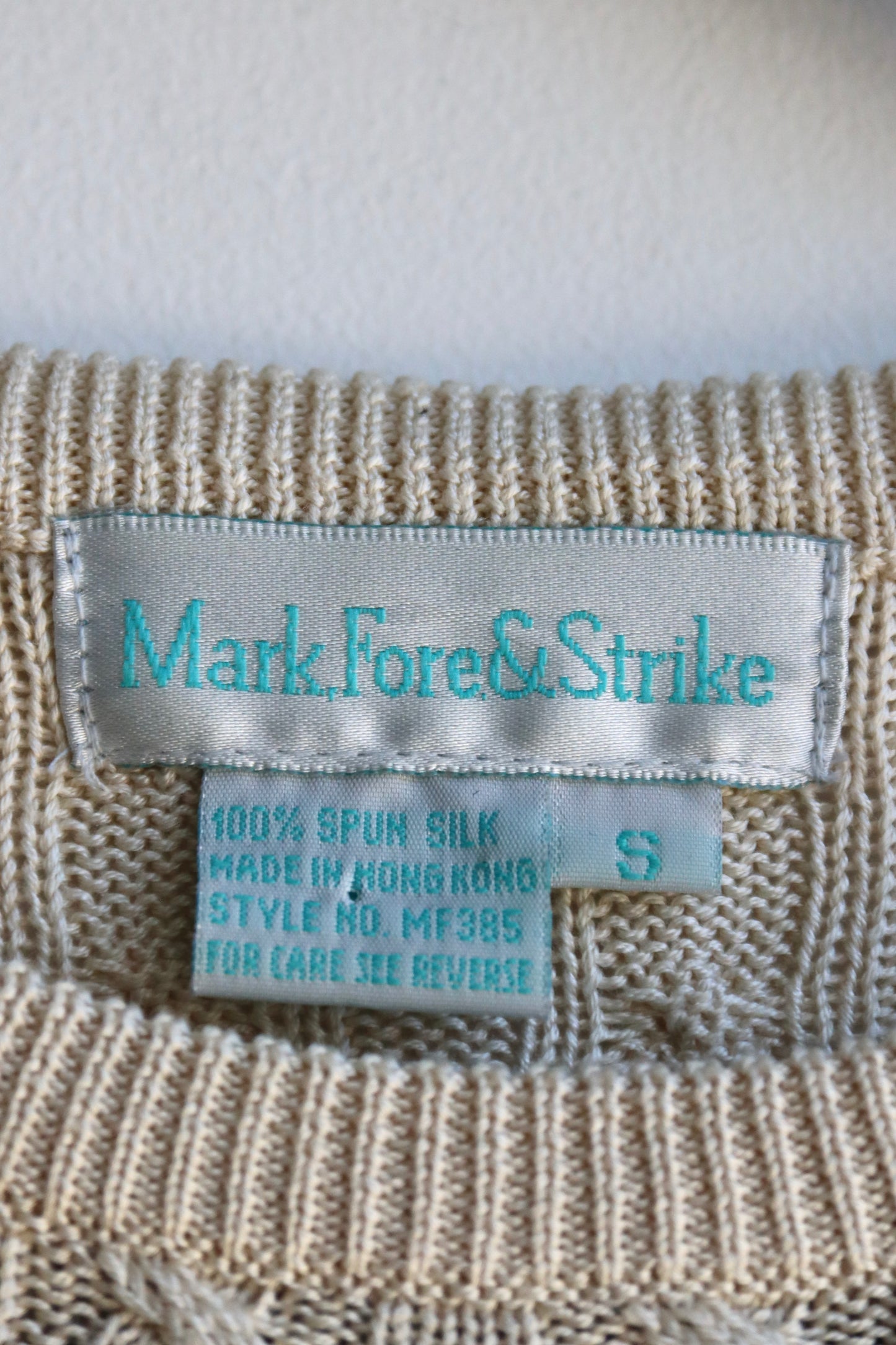 Vintage Mark, Fore & Strike 100% Silk Sweater