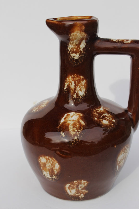 Leroux liquor brown ceramic pitcher