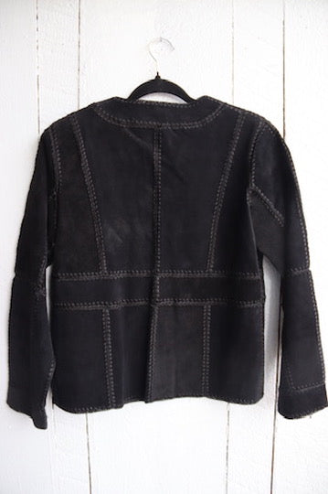S.D.H Black Leather Jacket