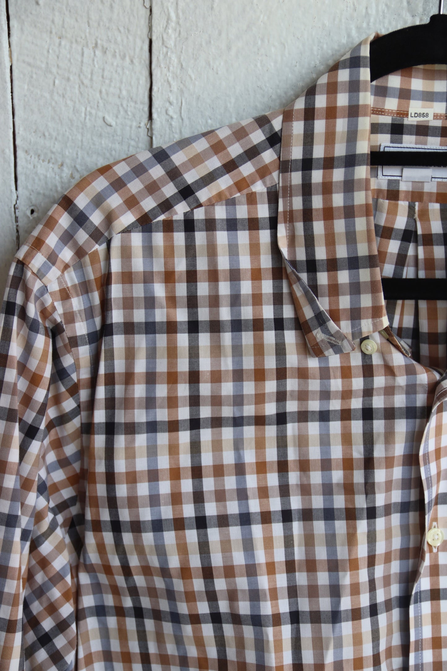 Mens Maus & Hoffman Plaid Button Down Dress Shirt