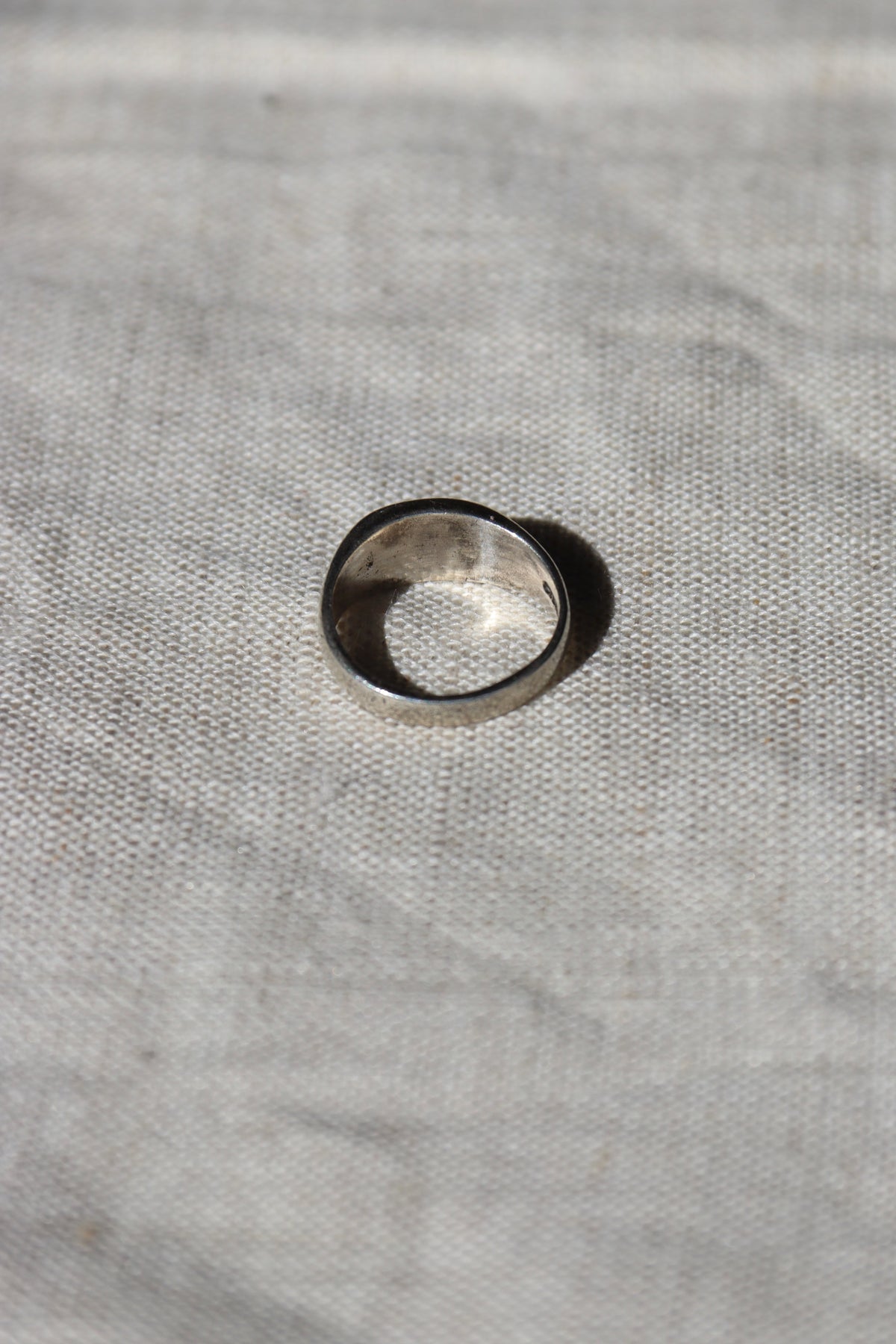 turquoise inlay sterling silver signet ring