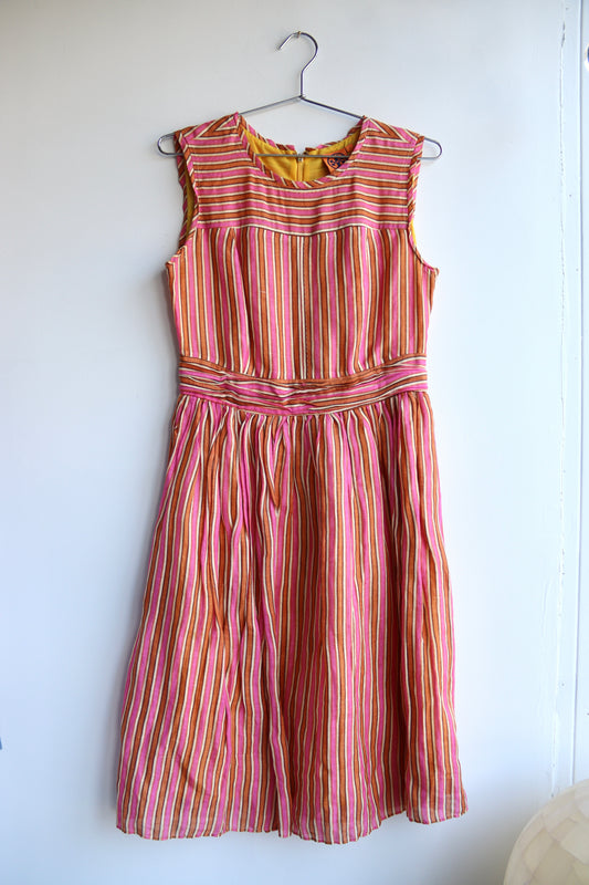 Tory Burch Pink and Yellow Striped Dress