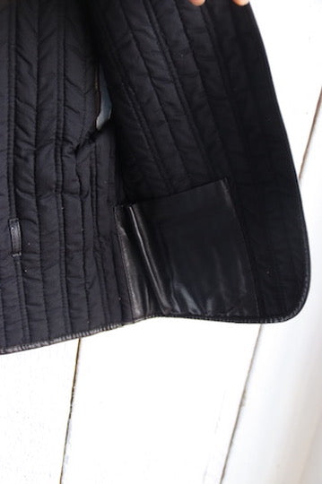 Black Reversible Leather Vest