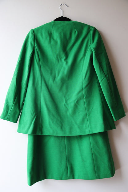 Vintage Fashionaire Green Dress and Jacket Set
