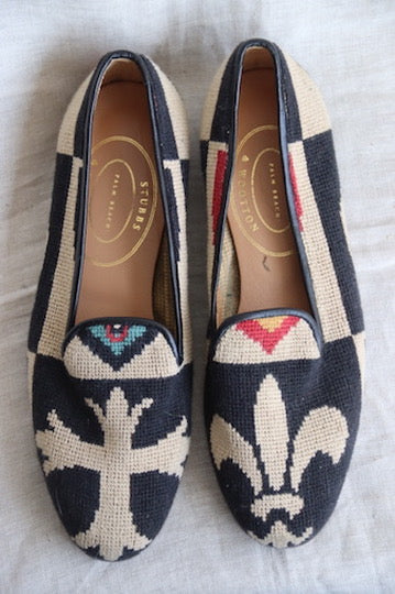 Stubbs & Wootton Crest Needlepoint Slippers