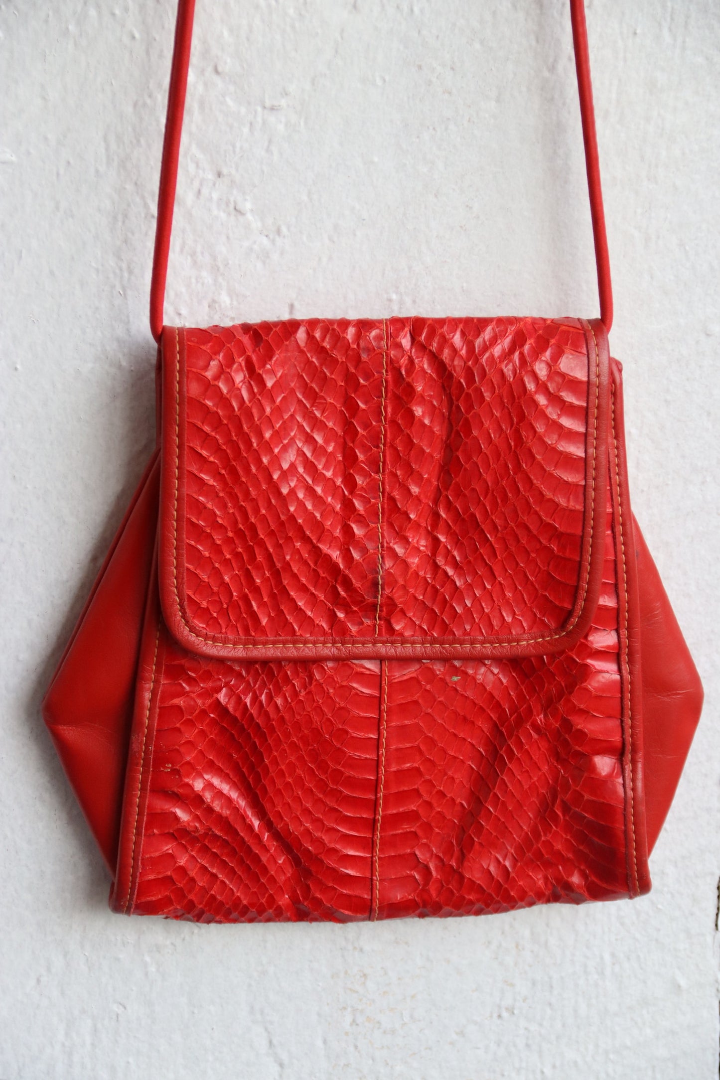 Vintage Red Leather Bag