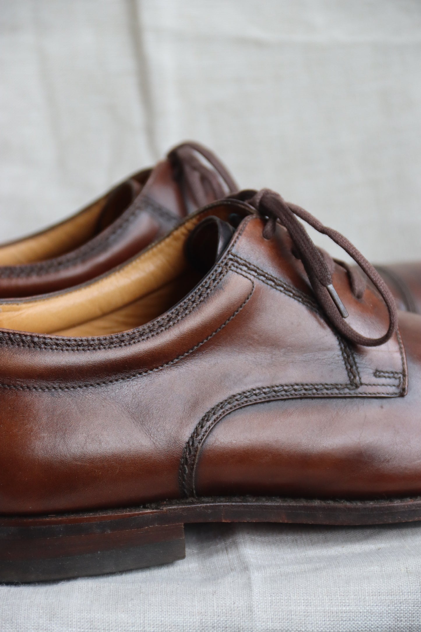 Vanlier Brown Leather Dress Shoes - 8