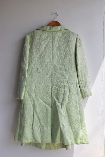 Green Brocade Dress and Coat Set