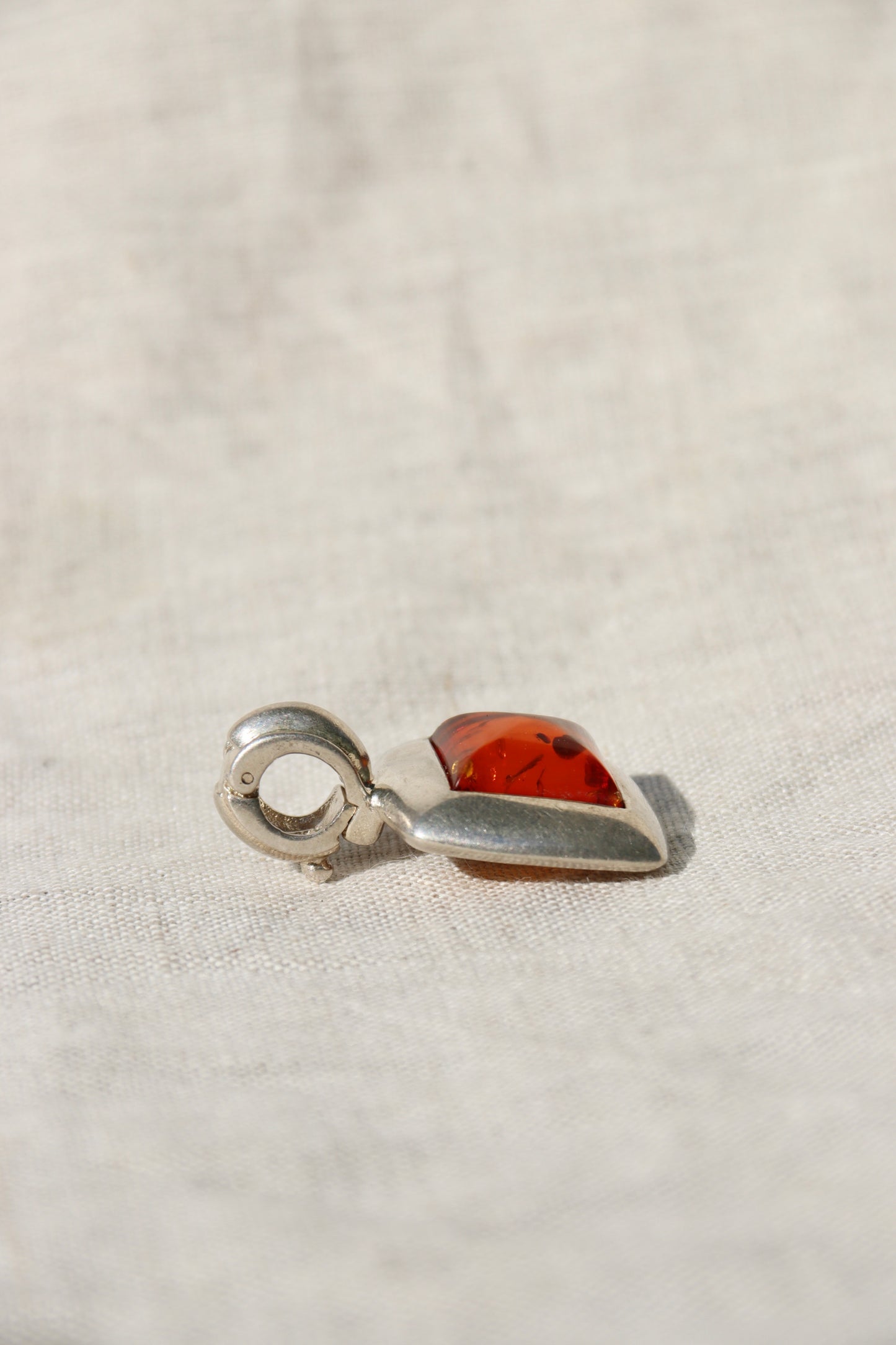 Sterling Silver Amber Pendant