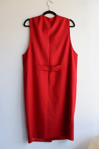 Vintage Red Wool Dress