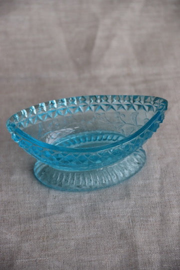 Blue Glass Salt Cellar