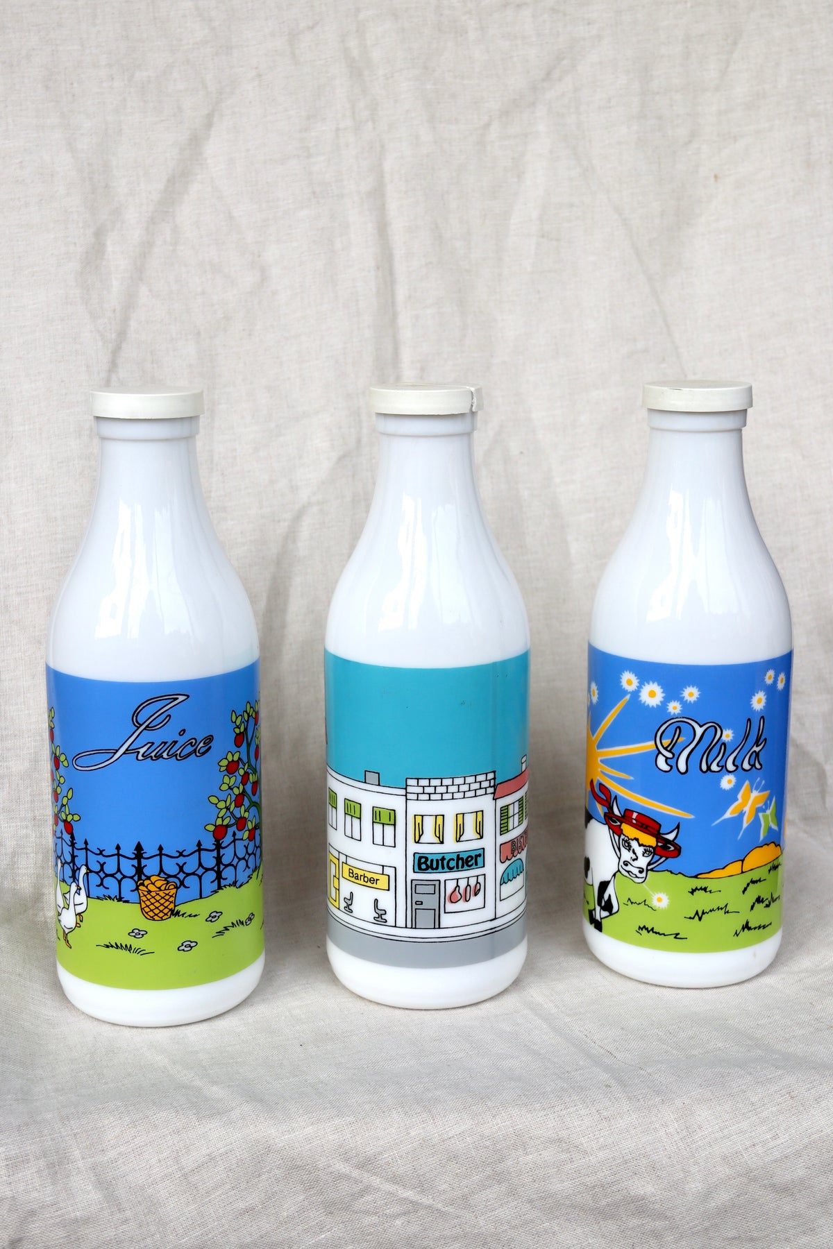 Vintage Milk Glass Bottles