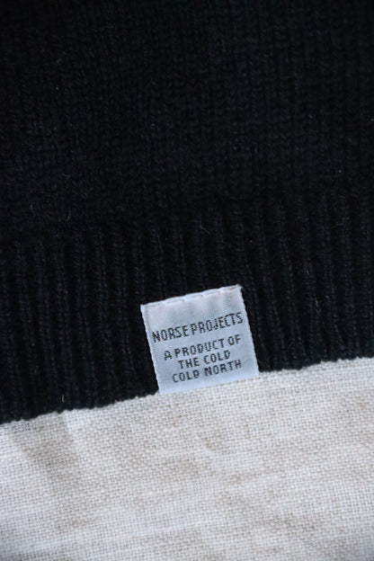 Norse Projects Black Wool Sweater - as is