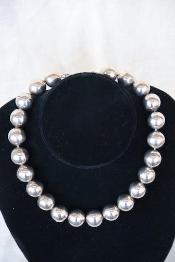 Mexican Sterling Silver Sphere Necklace