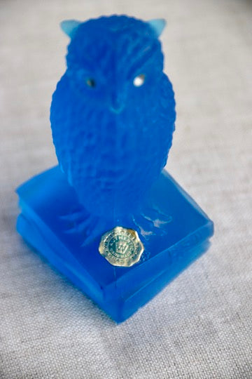 Set of 2 Westmoreland Glass Owl Figurines