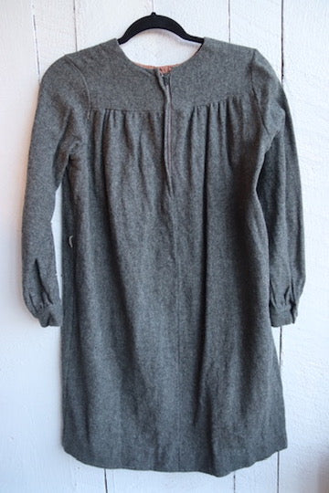 Vintage Handmade Grey Wool Dress