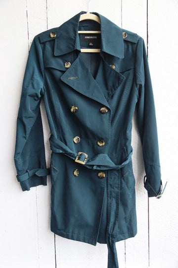 London Fog Green Trench Coat