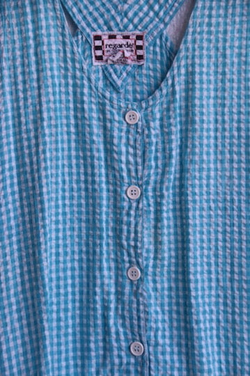 Regardel Turquoise Checked Dress
