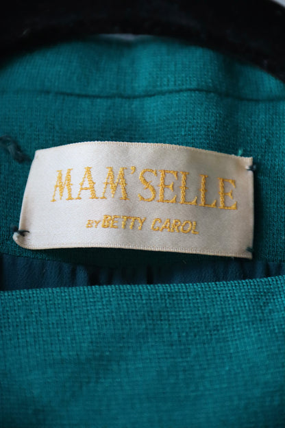 Vintage Mam'Selle Dark Green Dress and Jacket Set