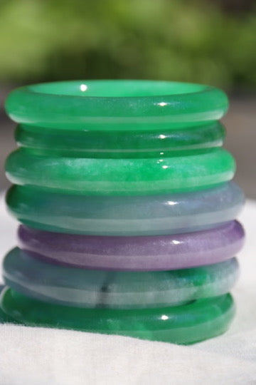 Jadeite Hololith Bangles