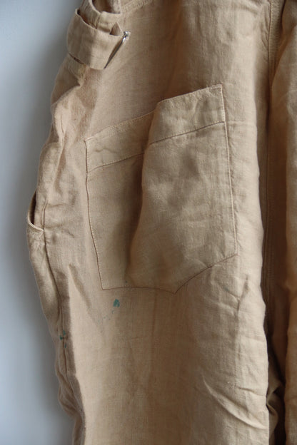 Brown Linen Overalls - as is