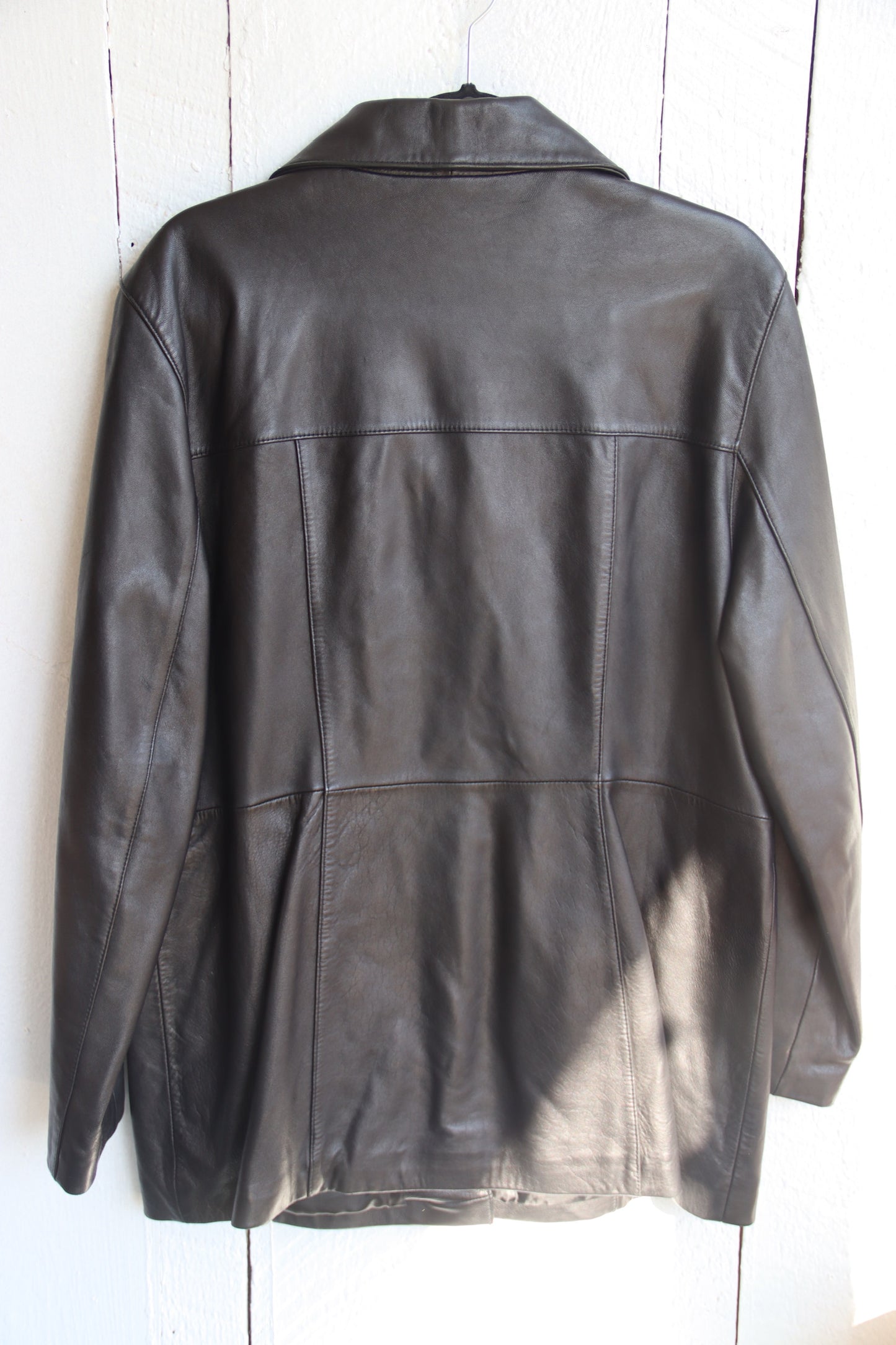 Colebrook Black Leather Coat