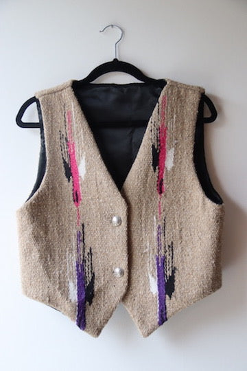 Dion Southwestern Style Wool Blanket Vest