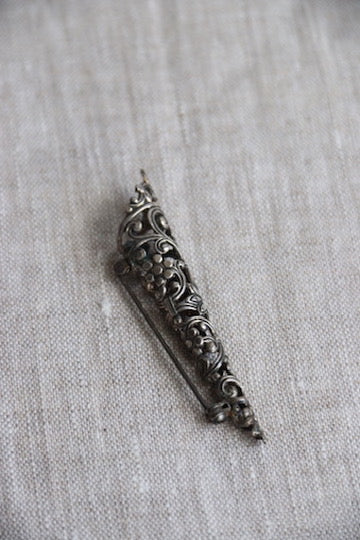 Sterling Silver Floral Vase Pin