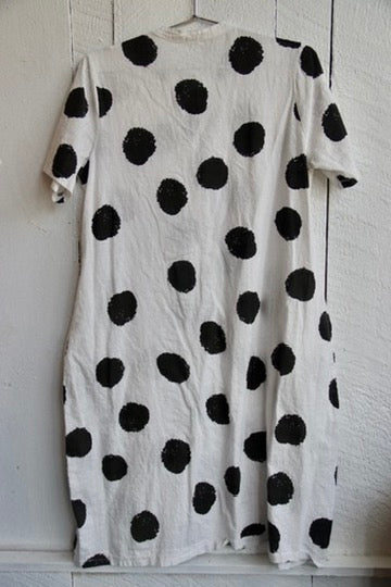 Vintage Unbranded Polka Dot Cotton Dress - As Is