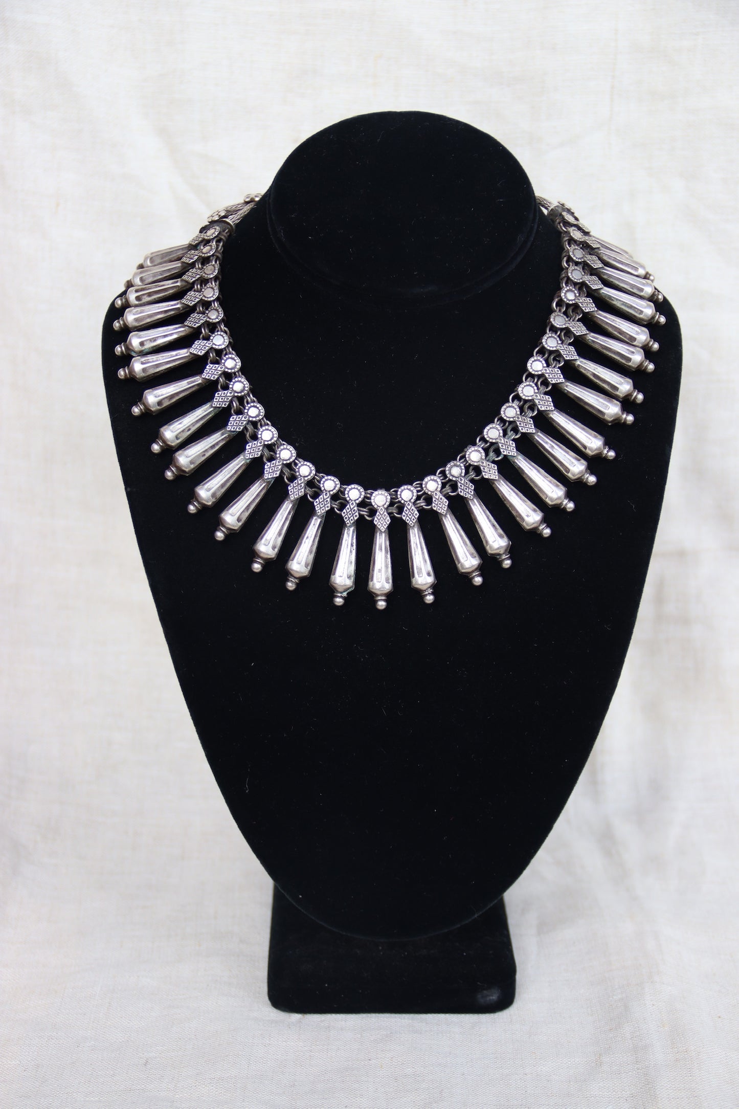 Sterling Silver Indian Collar Necklace