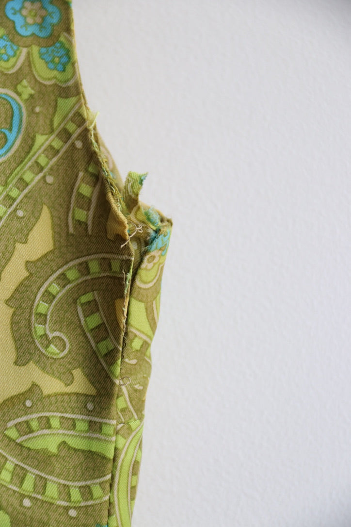 Vintage Green Silk Top