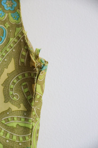 Vintage Green Silk Top