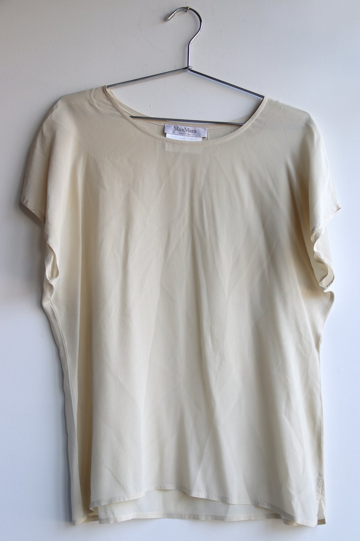 Max Mara Cream Silk Top