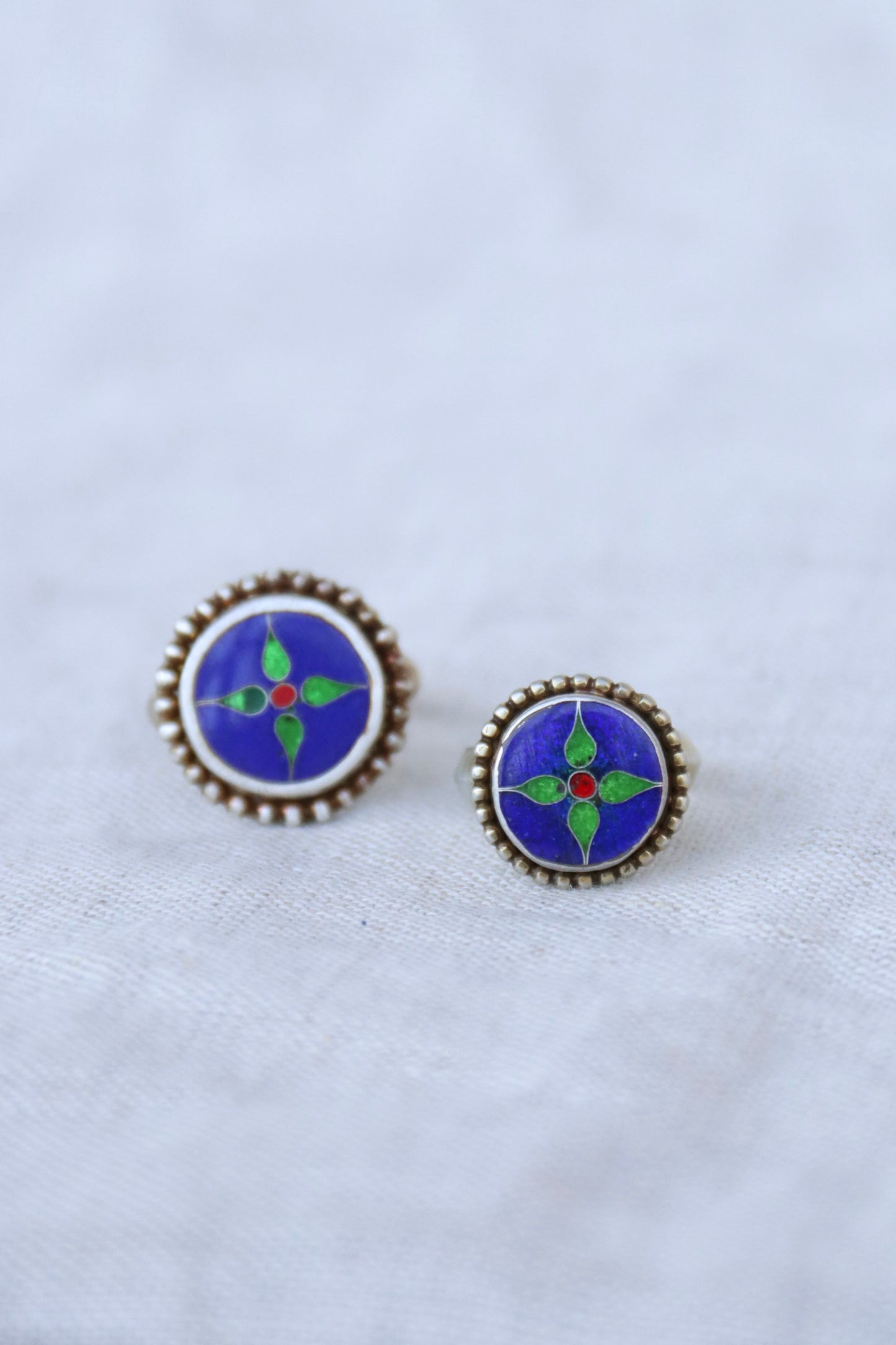 Louise Parish Sterling Silver Enamel Ring