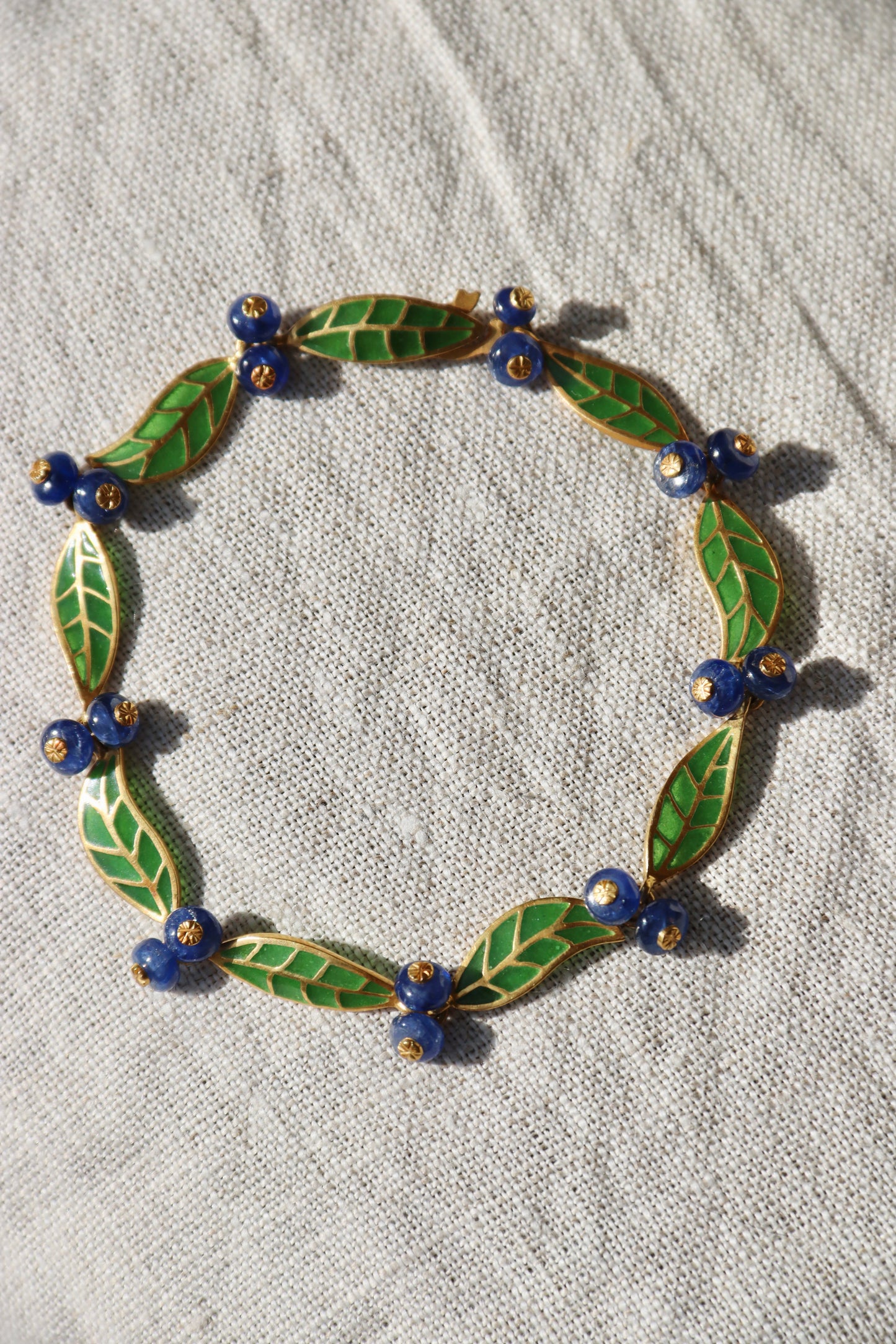 T.W. McClelland Sapphire Blueberry Bracelet - 18K Gold