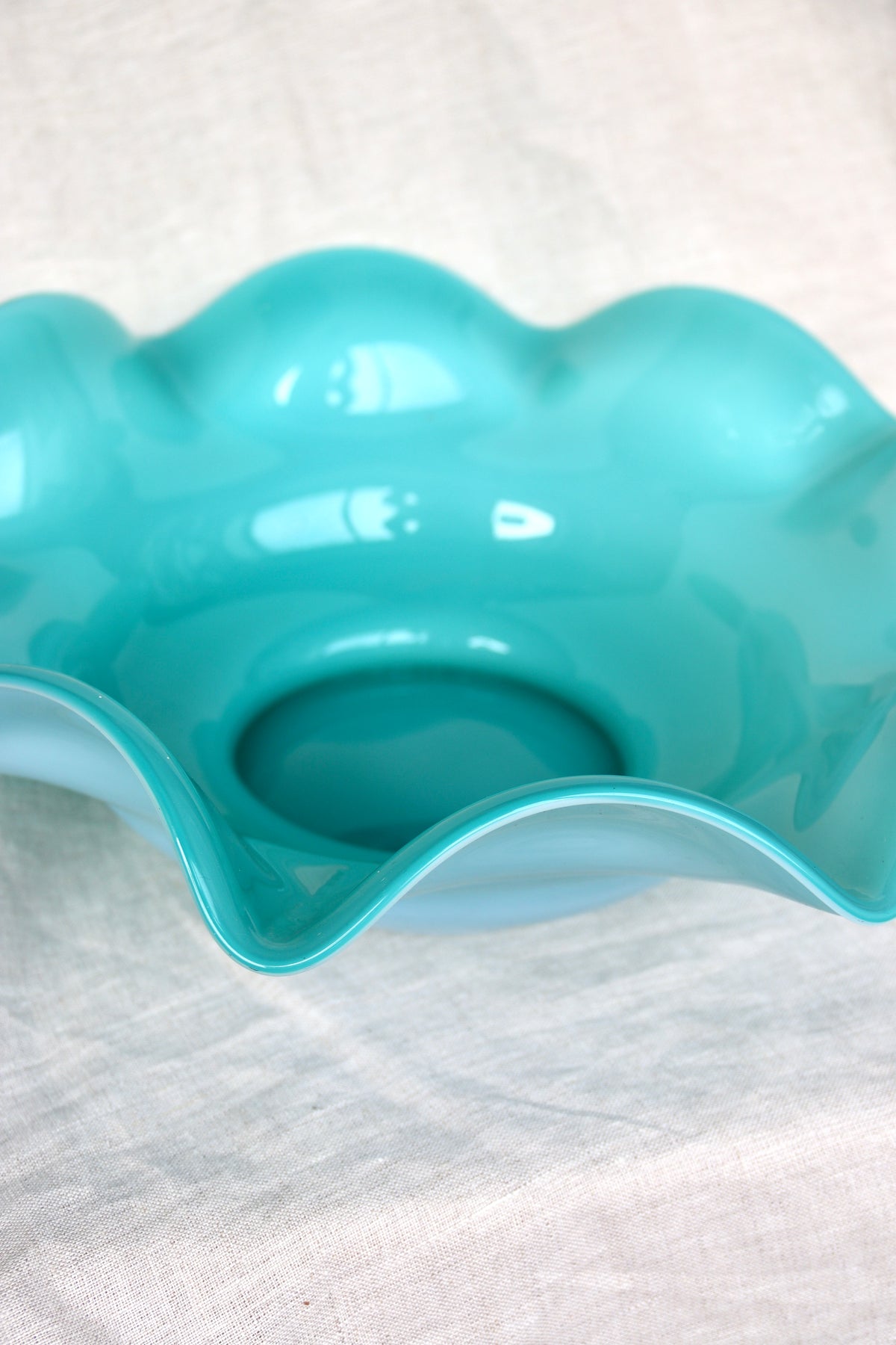Fenton Blue Centerpiece Bowl
