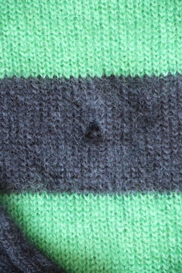 Cos Green Striped Mohair Sweater - as is